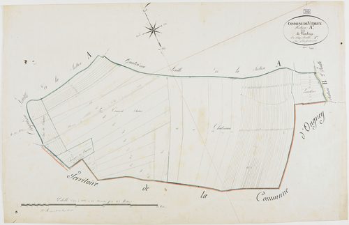 Vitreux, section A, Vaudenay, feuille 3.géomètre : Félix