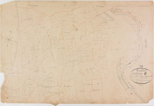 Vosbles, section D, Bois de Croz, feuille 1.géomètre : Sauldubois