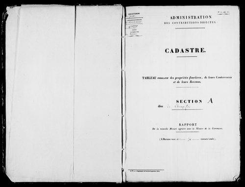 Etat de sections.