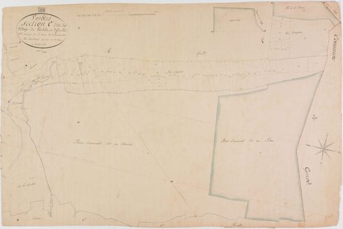 Vosbles, section C, le Village, feuille 2.géomètre : Sauldubois