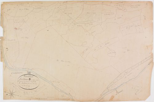 Vosbles, section D, Bois de Croz, feuille 2.géomètre : Sauldubois