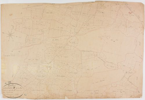 Vosbles, section D, Bois de Croz, feuille 3.géomètre : Sauldubois