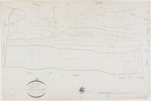 Vosbles, section B, le Village de Montgefond, feuille 3.géomètre : Renardet