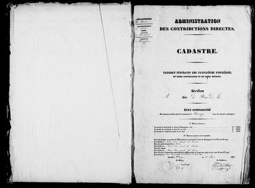 Etat de sections.