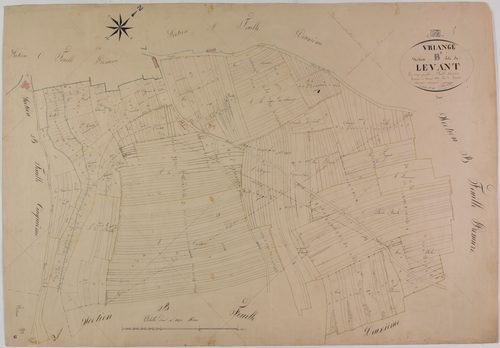 Vriange, section B, le Levant, feuille 3.