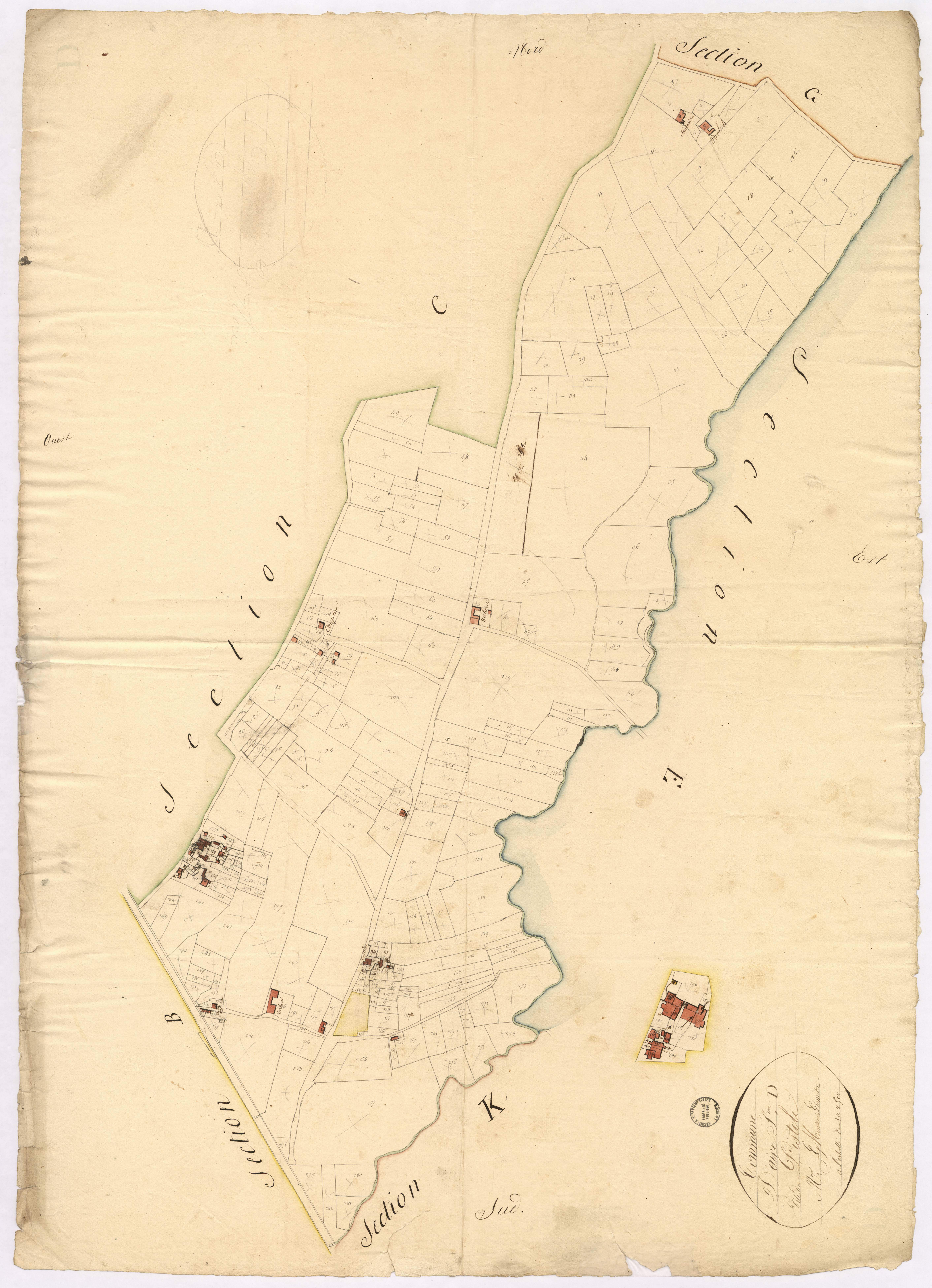 Aire-sur-l'Adour - Section D, dite de Pistole, par Montauzié géomètre