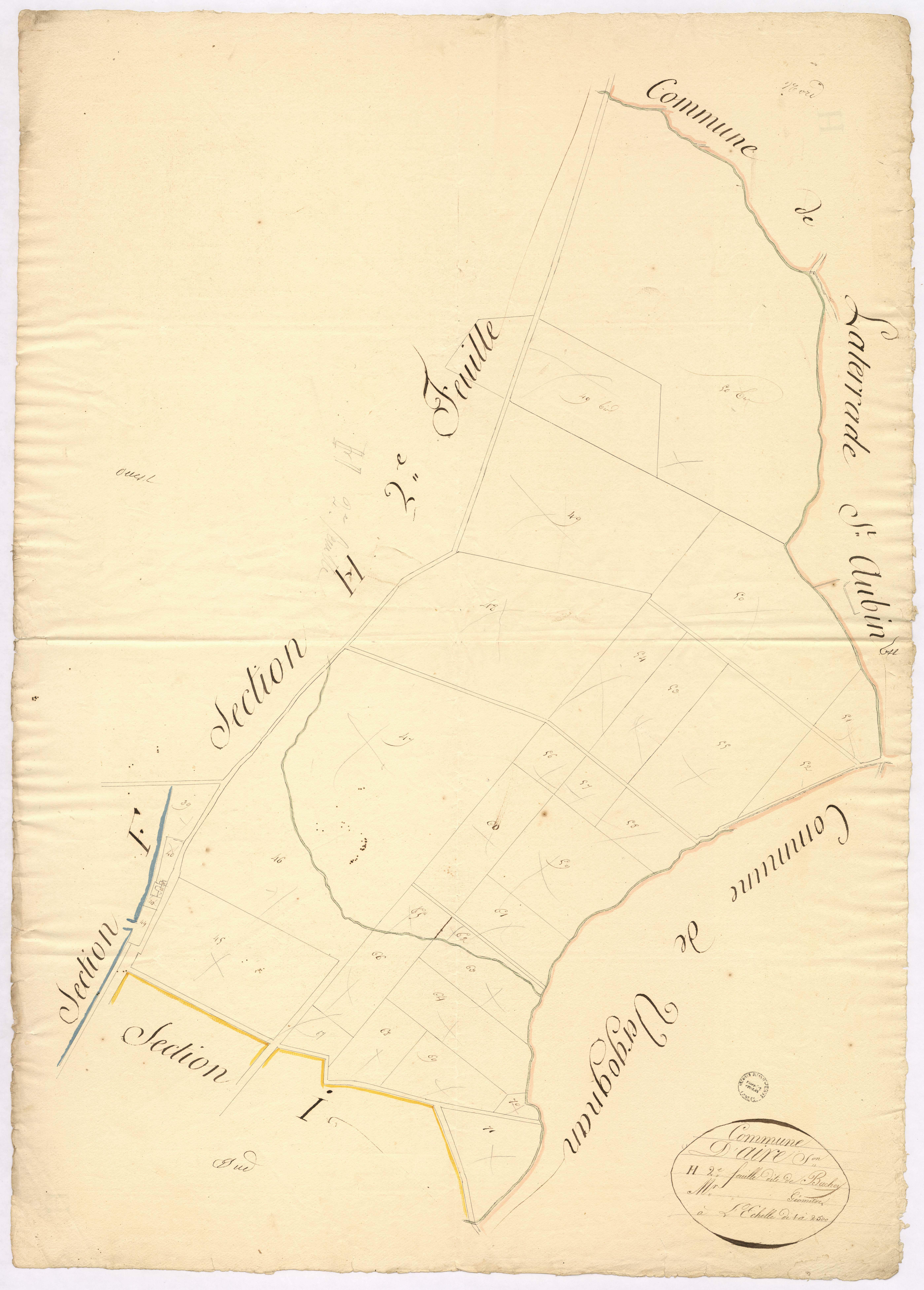 Aire-sur-l'Adour - Section H, dite de Bachey, 2e feuille