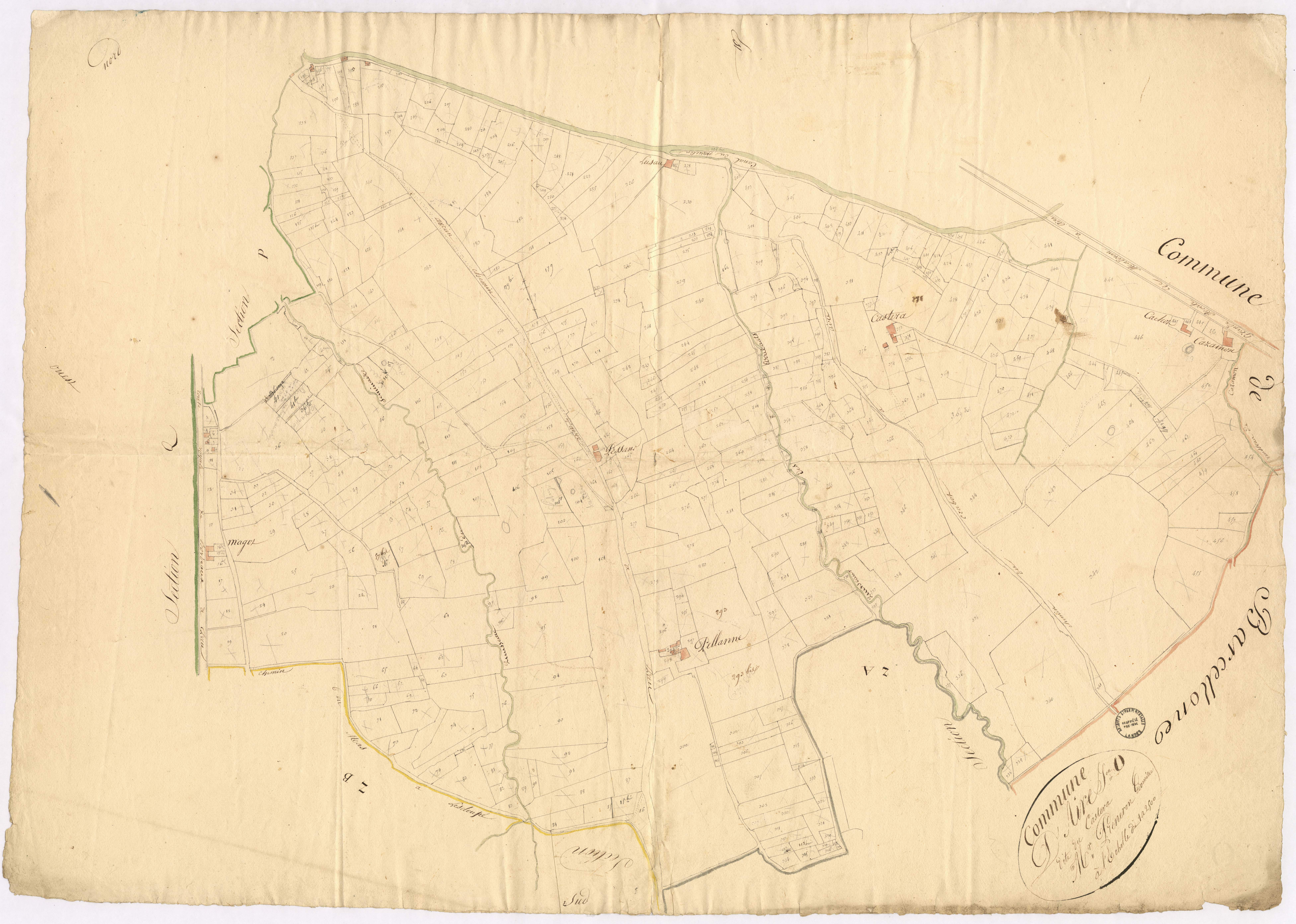 Aire-sur-l'Adour - Section O, dite du Castera, par Préneron géomètre