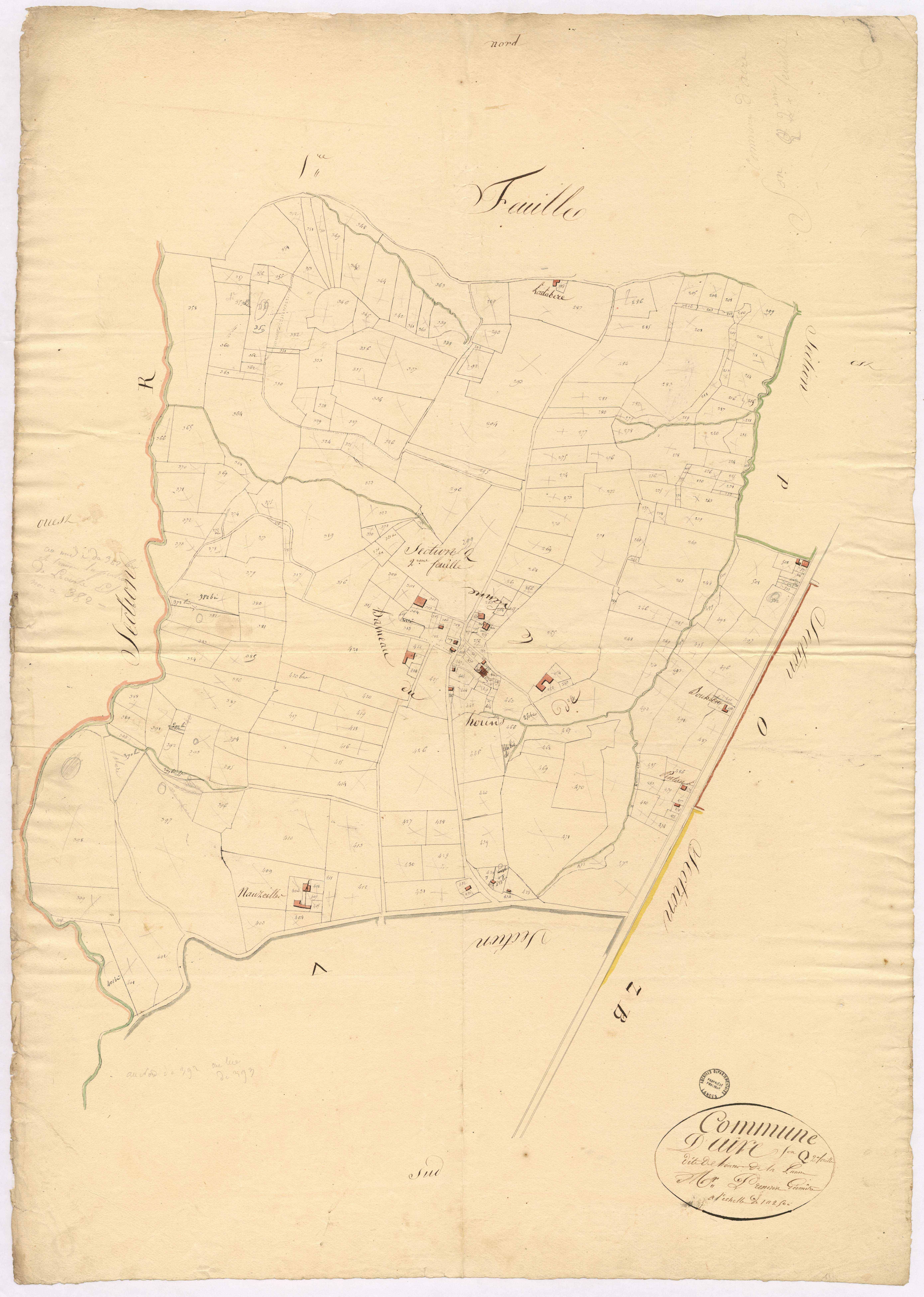 Aire-sur-l'Adour - Section Q, dite de Houns de la Lanne, 2e feuille, par Préneron géomètre