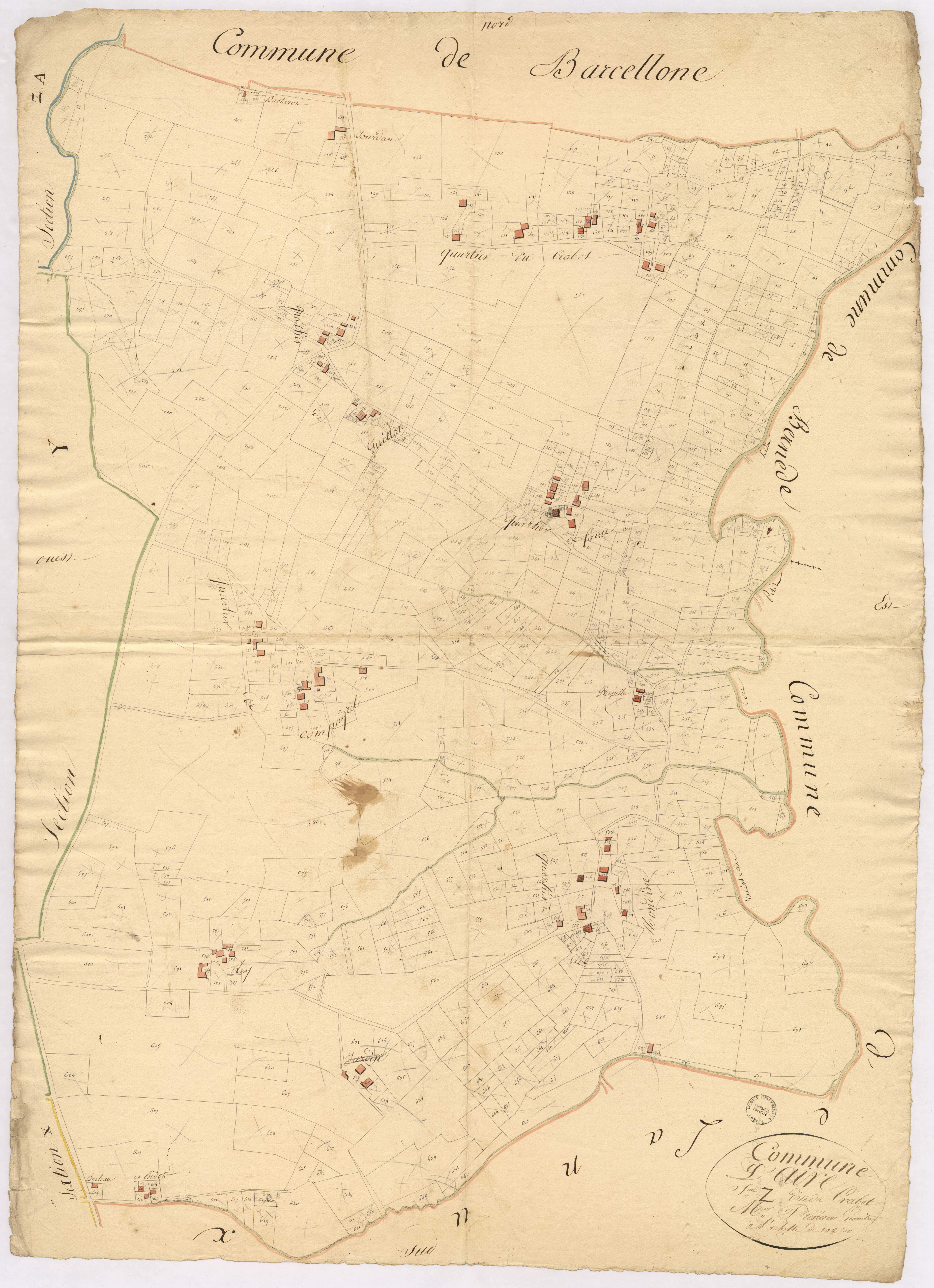 Aire-sur-l'Adour - Section Z, dite du Crabot, par Préneron géomètre