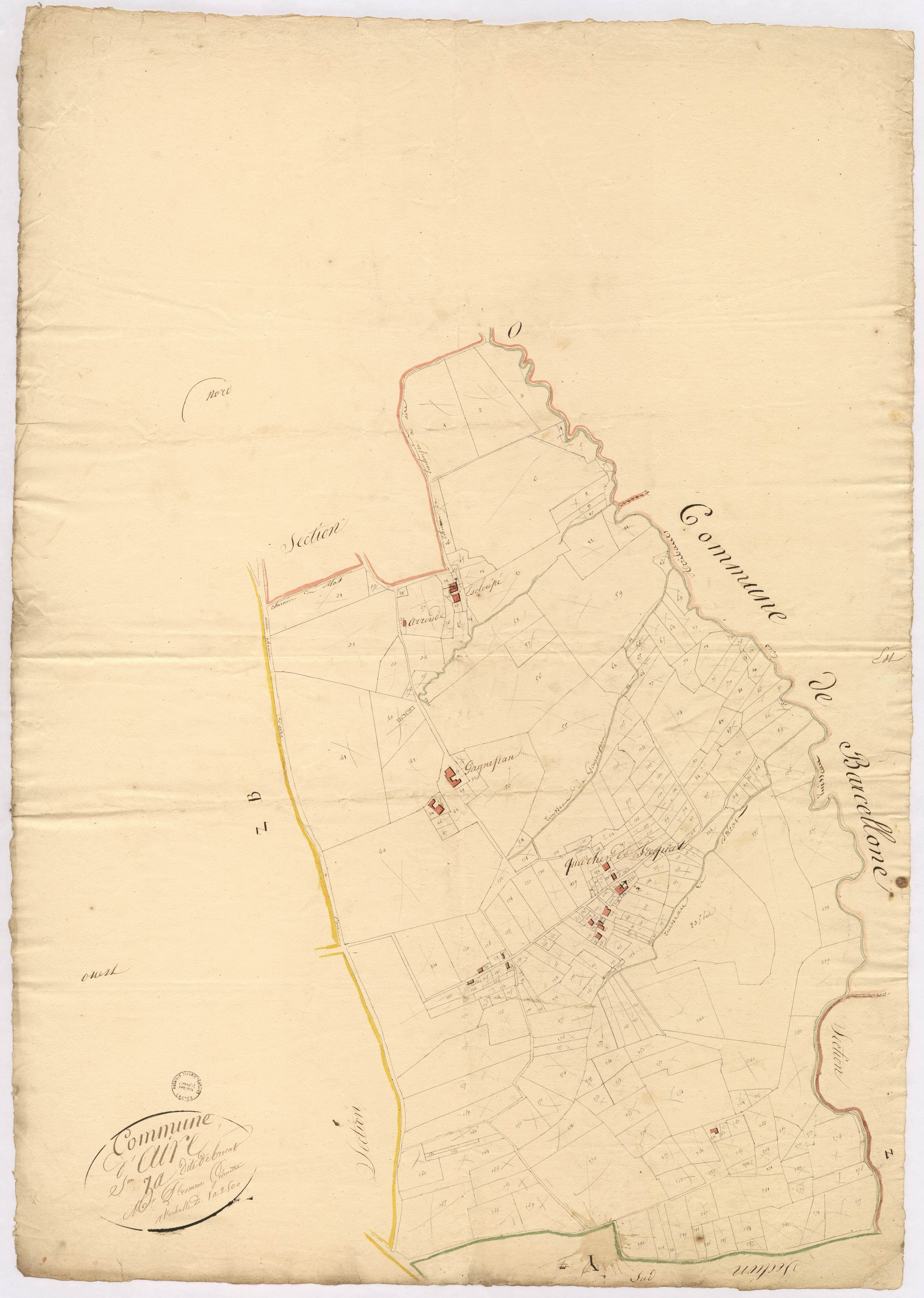 Aire-sur-l'Adour - Section ZA, dite de Brecat, par Préneron géomètre