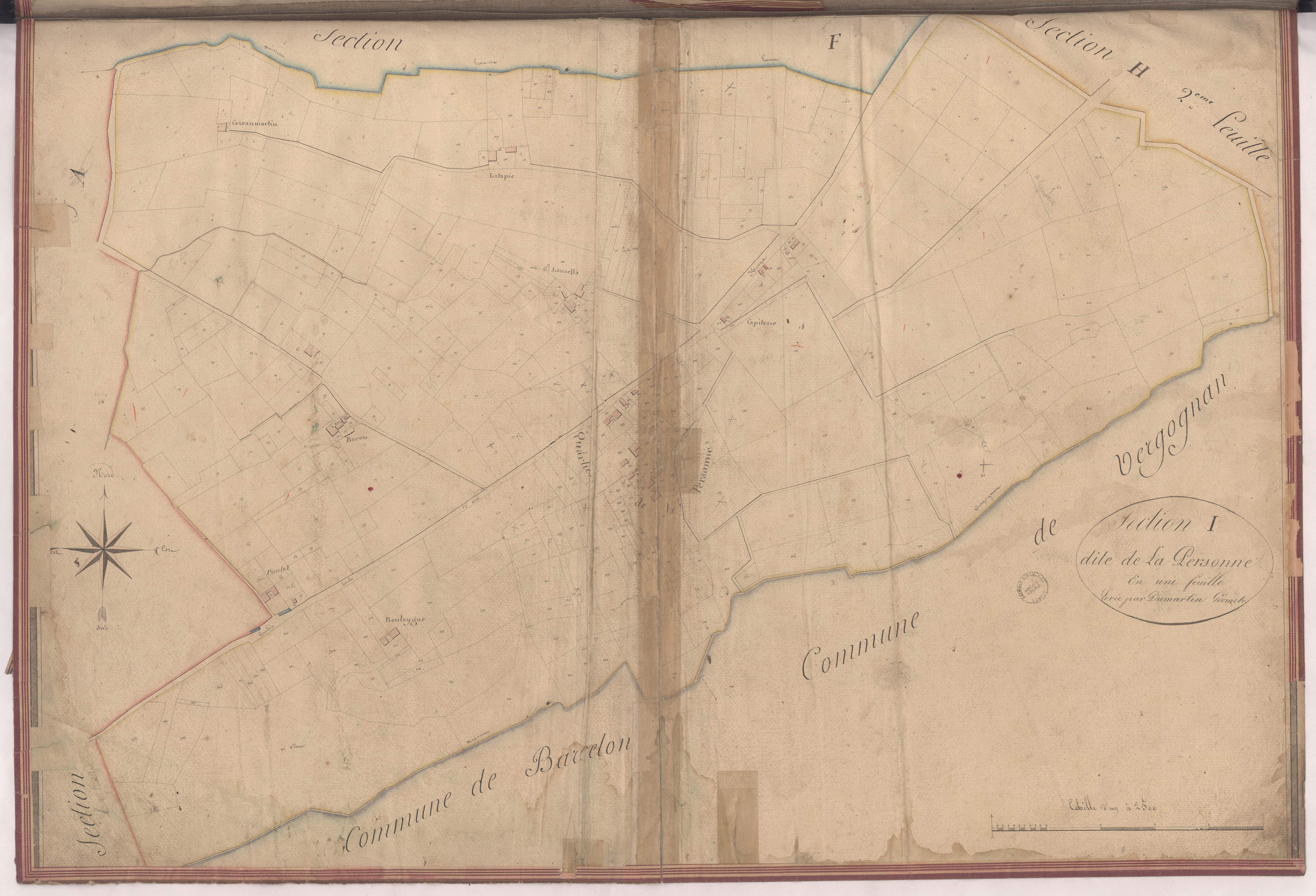 Aire-sur-l'Adour - Section I, dite de La Personne, par Dumartin géomètre
