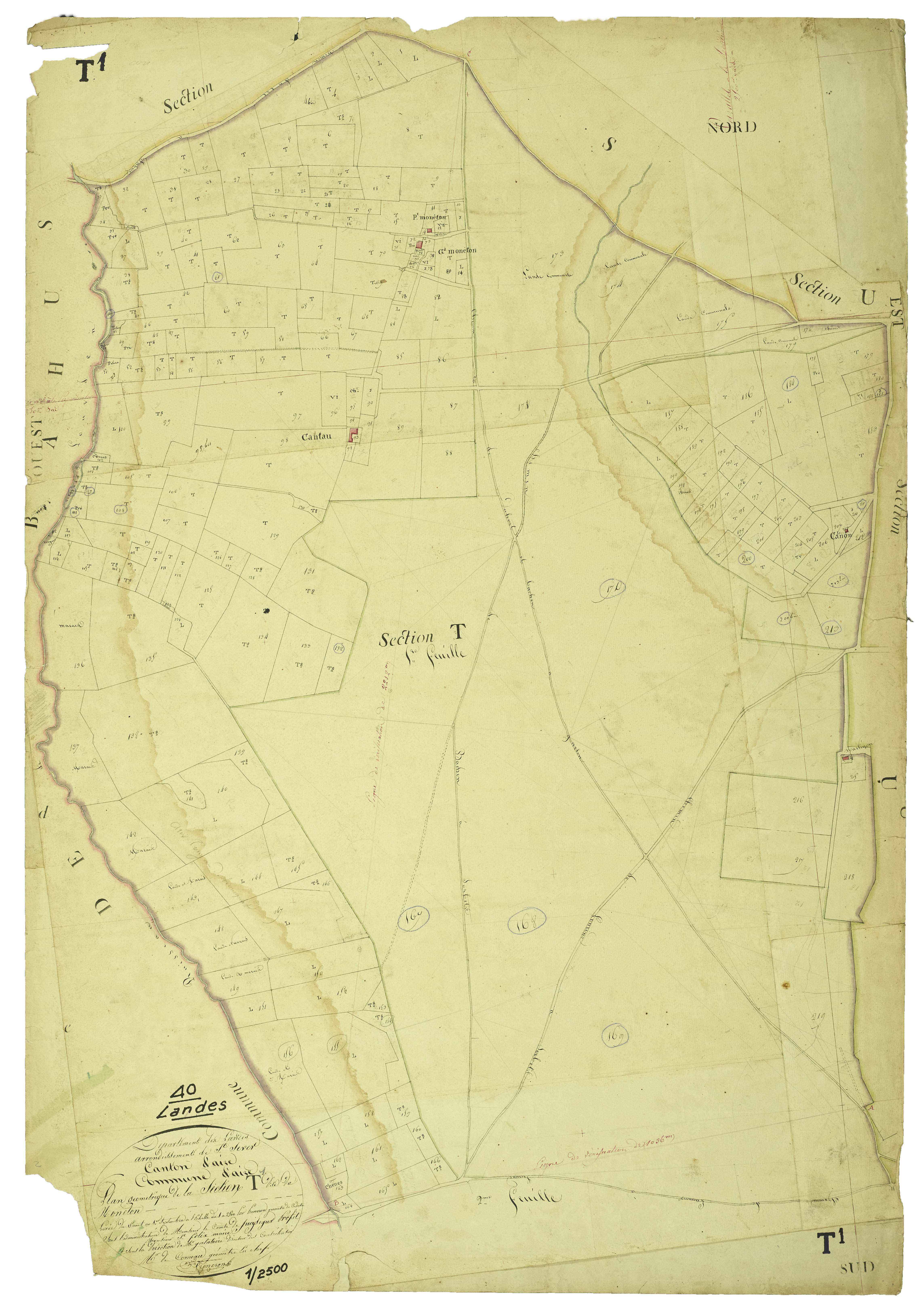 Aire-sur-l'Adour - Section T, feuille 1