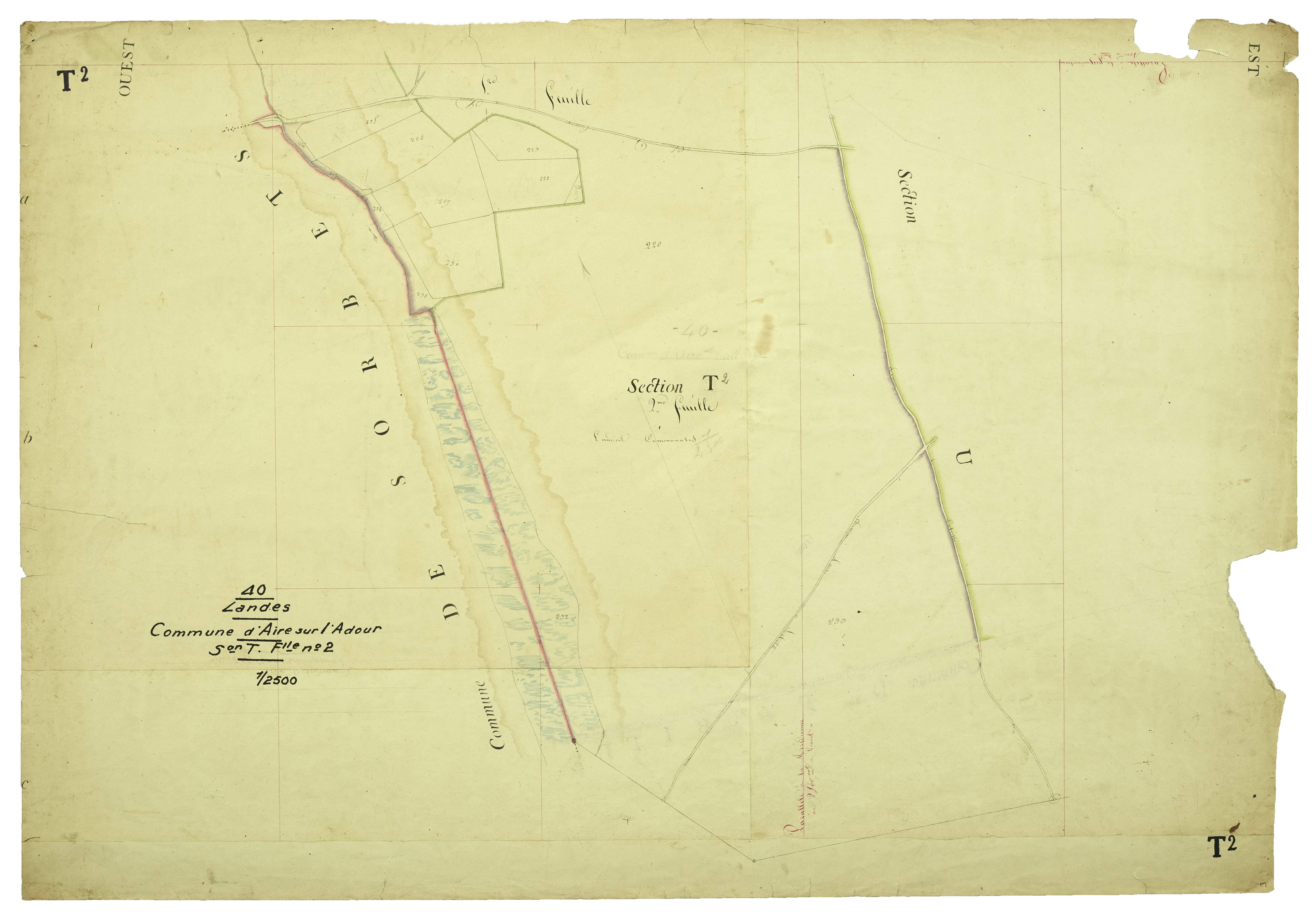 Aire-sur-l'Adour - Section T, feuille 2