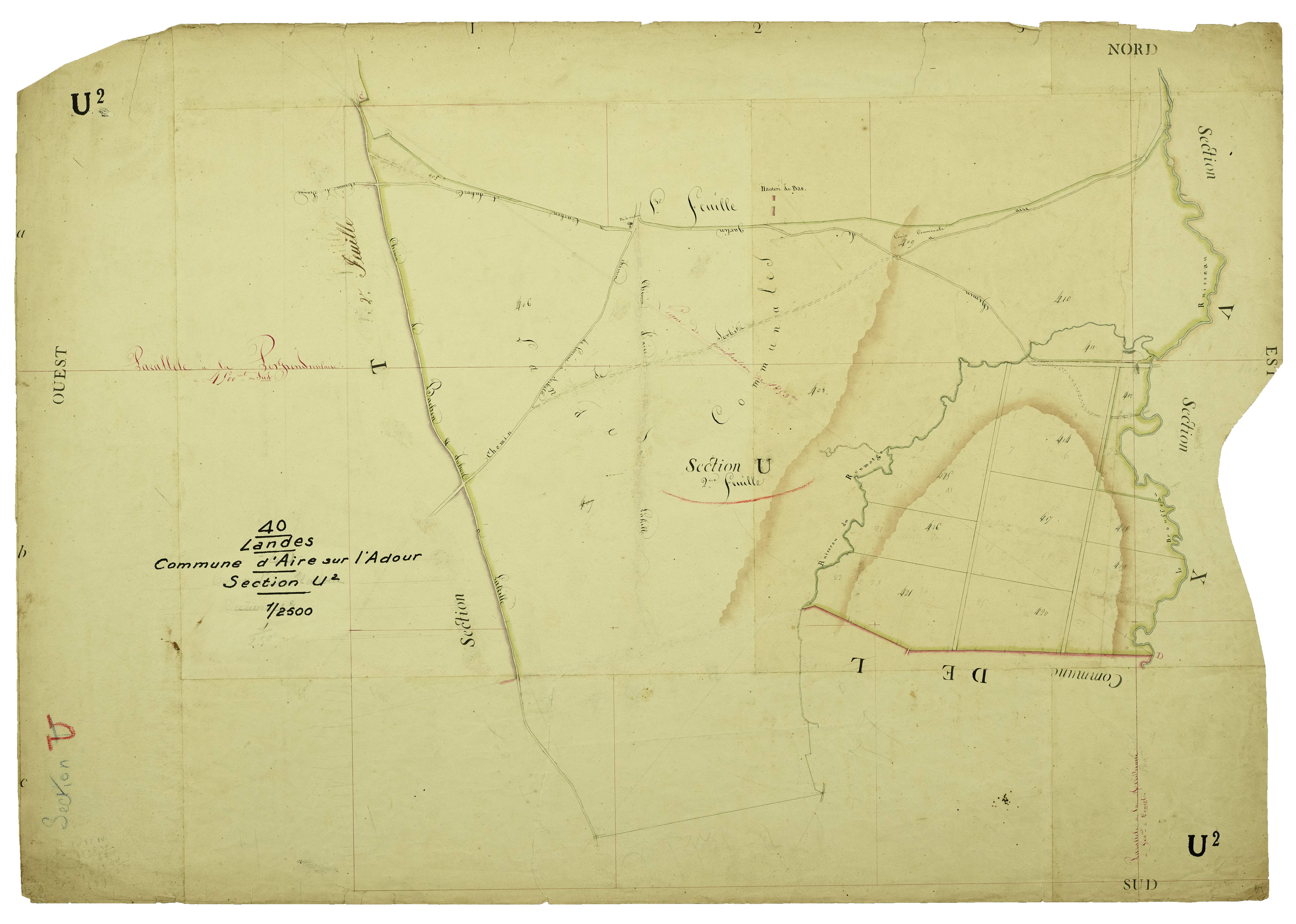 Aire-sur-l'Adour - Section U, feuille 2