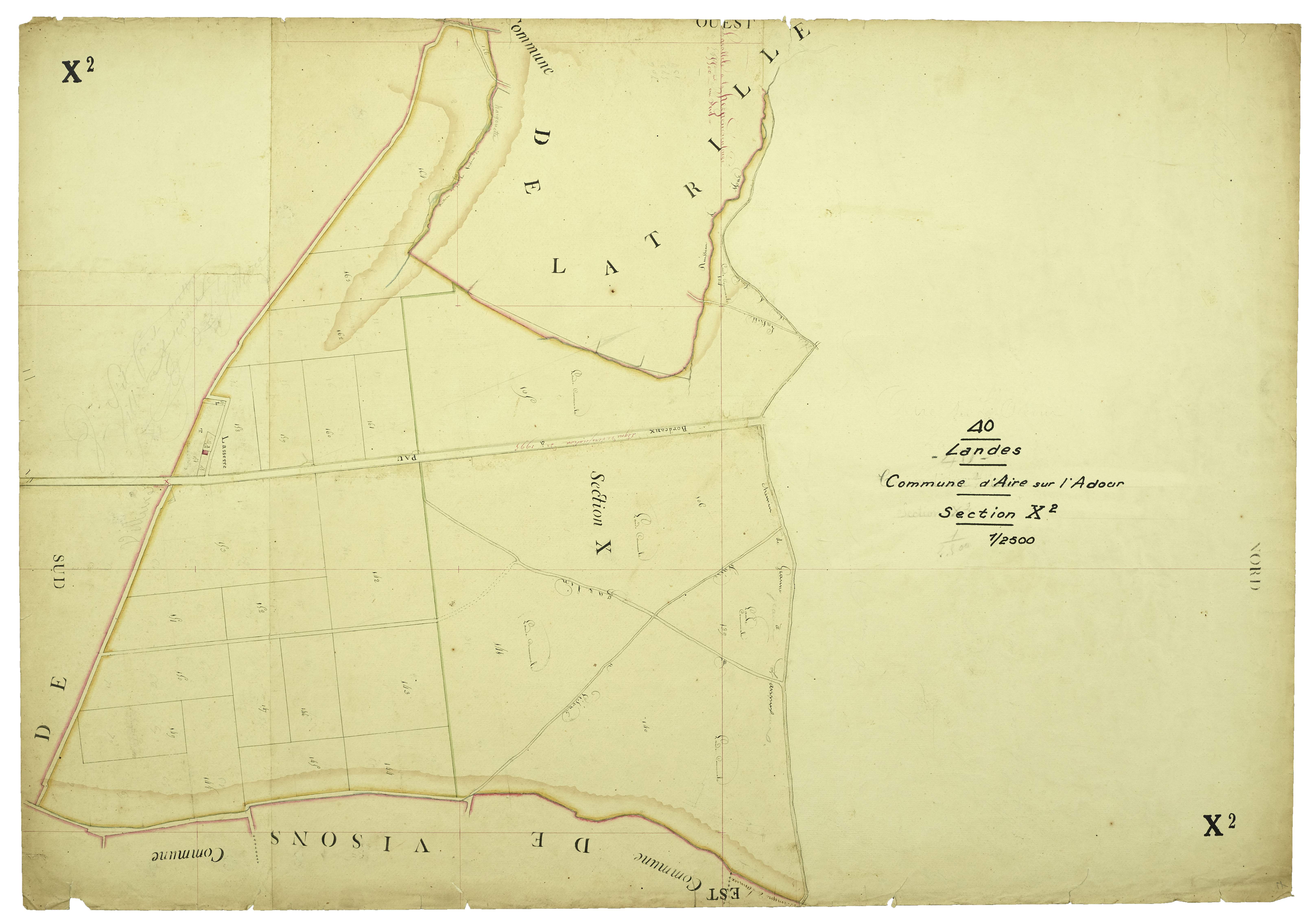 Aire-sur-l'Adour - Section X, feuille 2