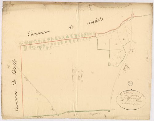 Aire-sur-l'Adour - Section T, dite de Moneton, 2e feuille, par Préneron géomètre