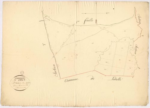 Aire-sur-l'Adour - Section U, dite de Lourine, 2e feuille, par Préneron géomètre