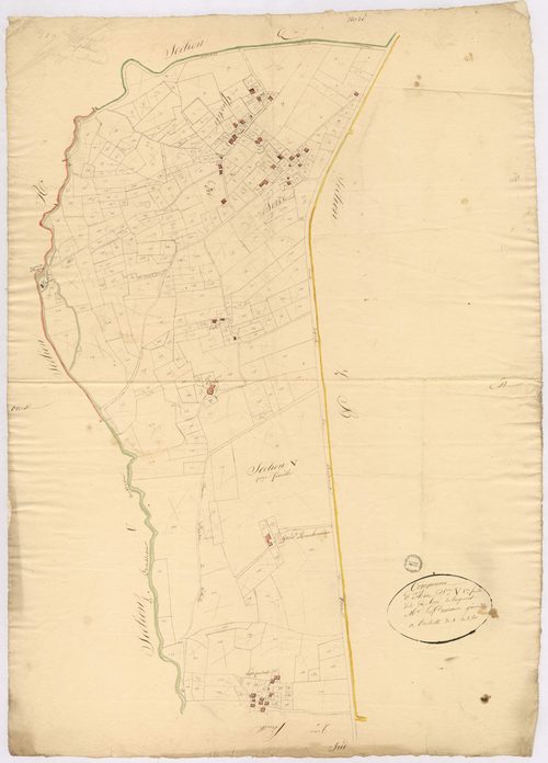 Aire-sur-l'Adour - Section V, dite du Boué de Larquerat, 1re feuille, par Préneron géomètre