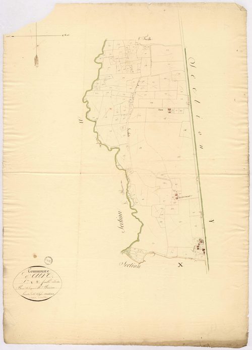Aire-sur-l'Adour - Section V, dite du Boué de Larquerat, 2e feuille, par Préneron géomètre