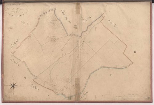 Aire-sur-l'Adour - Section G, dite de Bagan, par Montauzié géomètre