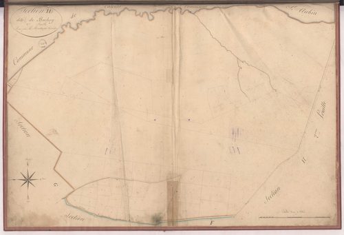 Aire-sur-l'Adour - Section H, dite de Bachey, 1re feuille, par Montauzié géomètre