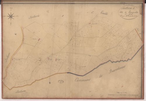 Aire-sur-l'Adour - Section J, dite de Lassarrade, 2e feuille, par Dumartin géomètre