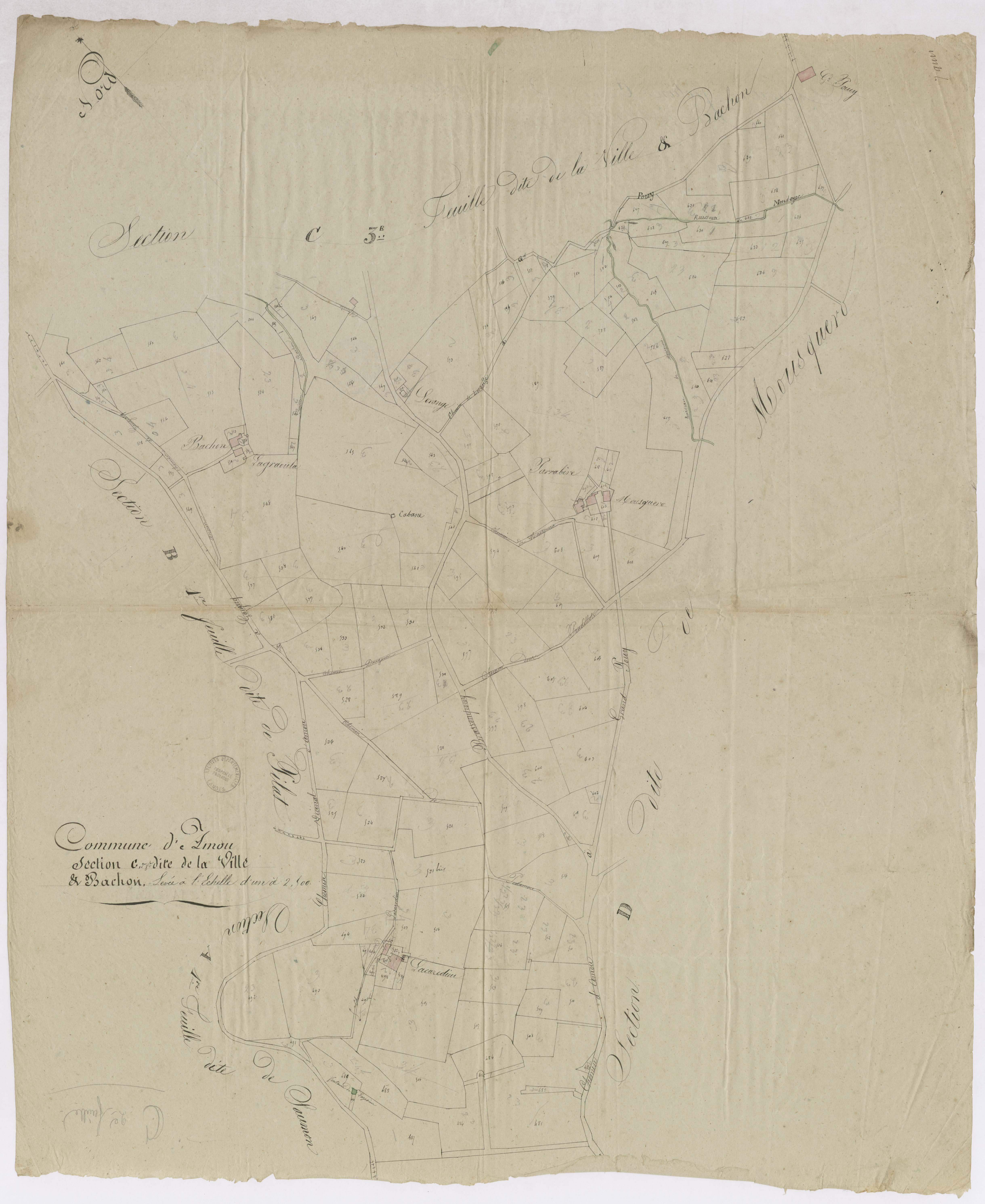 Amou - Section C, dite de la Ville et Bachon