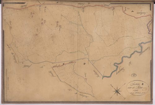 Amou - Section B, dite de Pilat, 1re feuille, par Lacomère géomètre