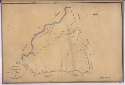 Amou - Section B, dite de Pilat, 2e feuille, par Lacomère géomètre