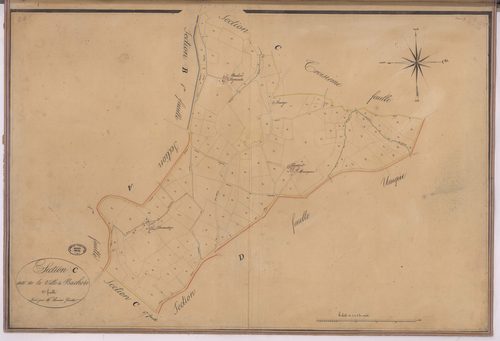 Amou - Section C, dite de la Ville, 2e feuille, par Farthouat géomètre