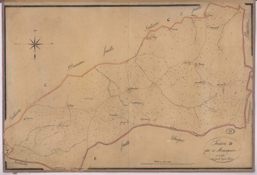 Amou - Section D, dite de Mousquero, par Espéron géomètre