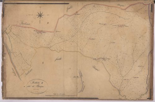 Amou - Section E, dite de Bouqué, par Bernady géomètre