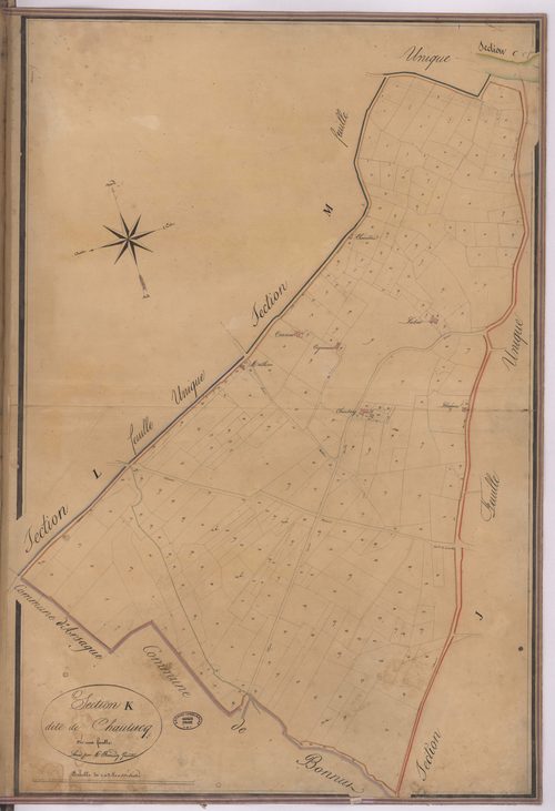 Amou - Section K, dite de Chautucq, par Bernady géomètre