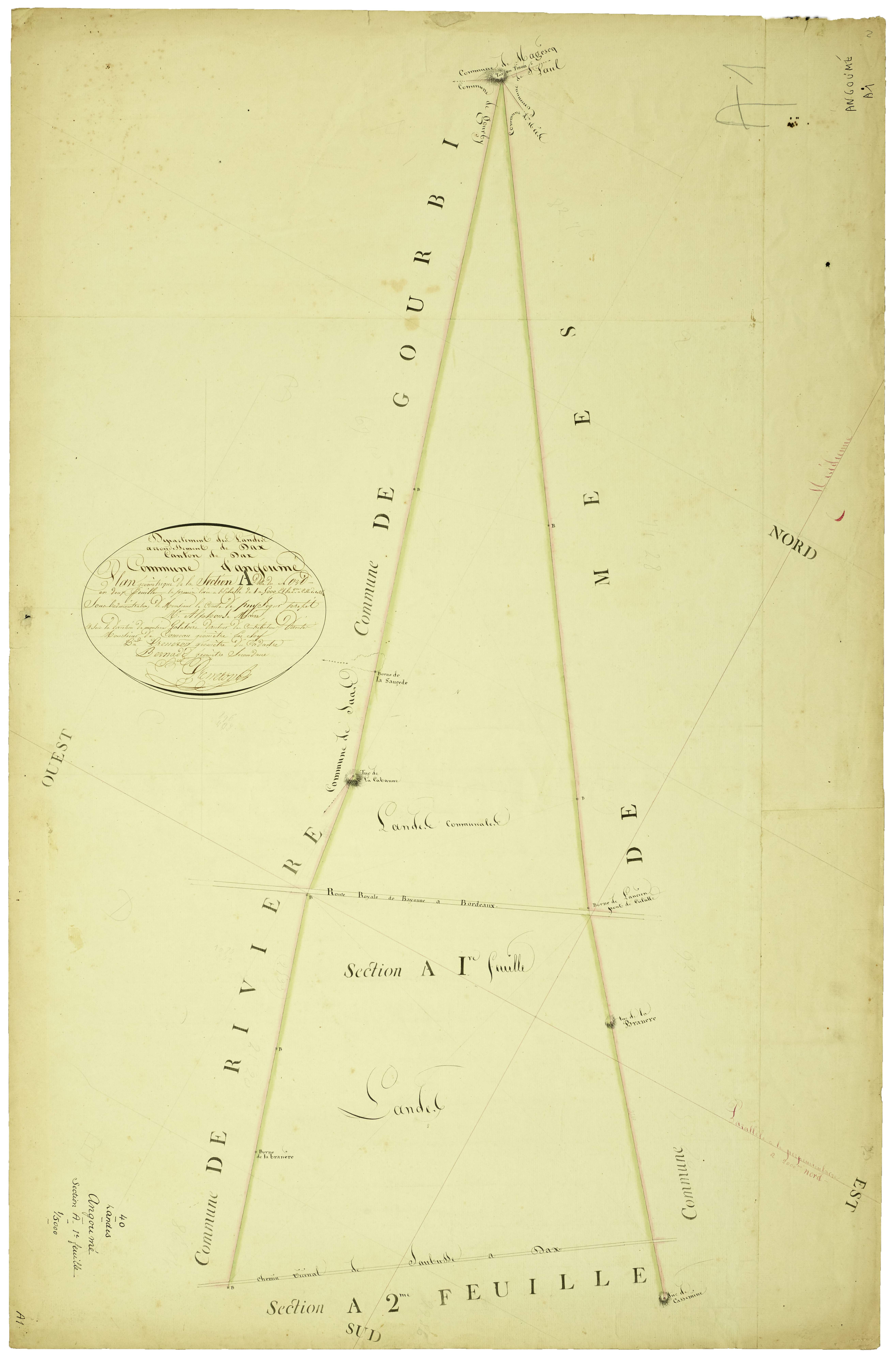 Angoumé - Section A, feuille 1