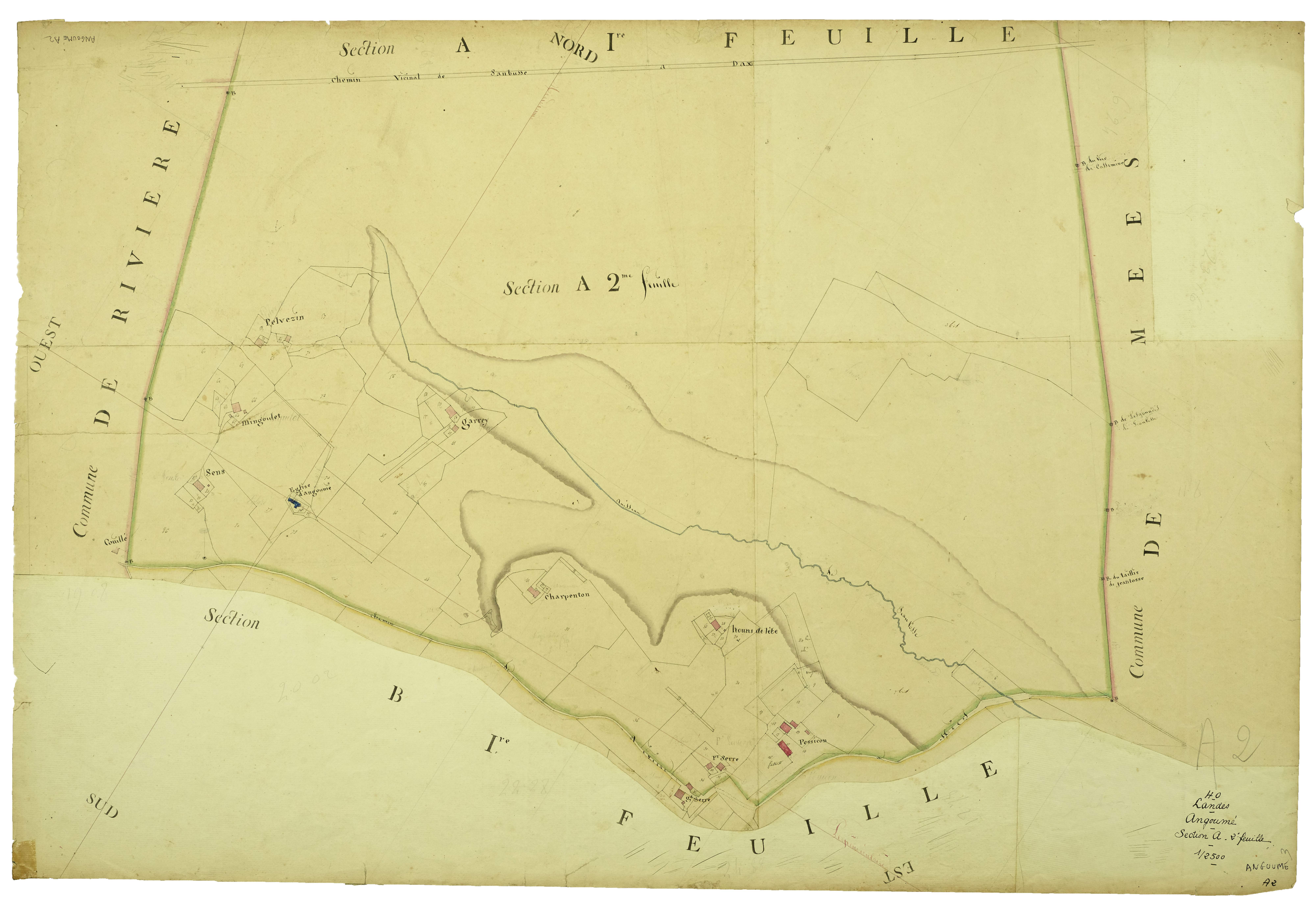 Angoumé - Section A, feuille 2