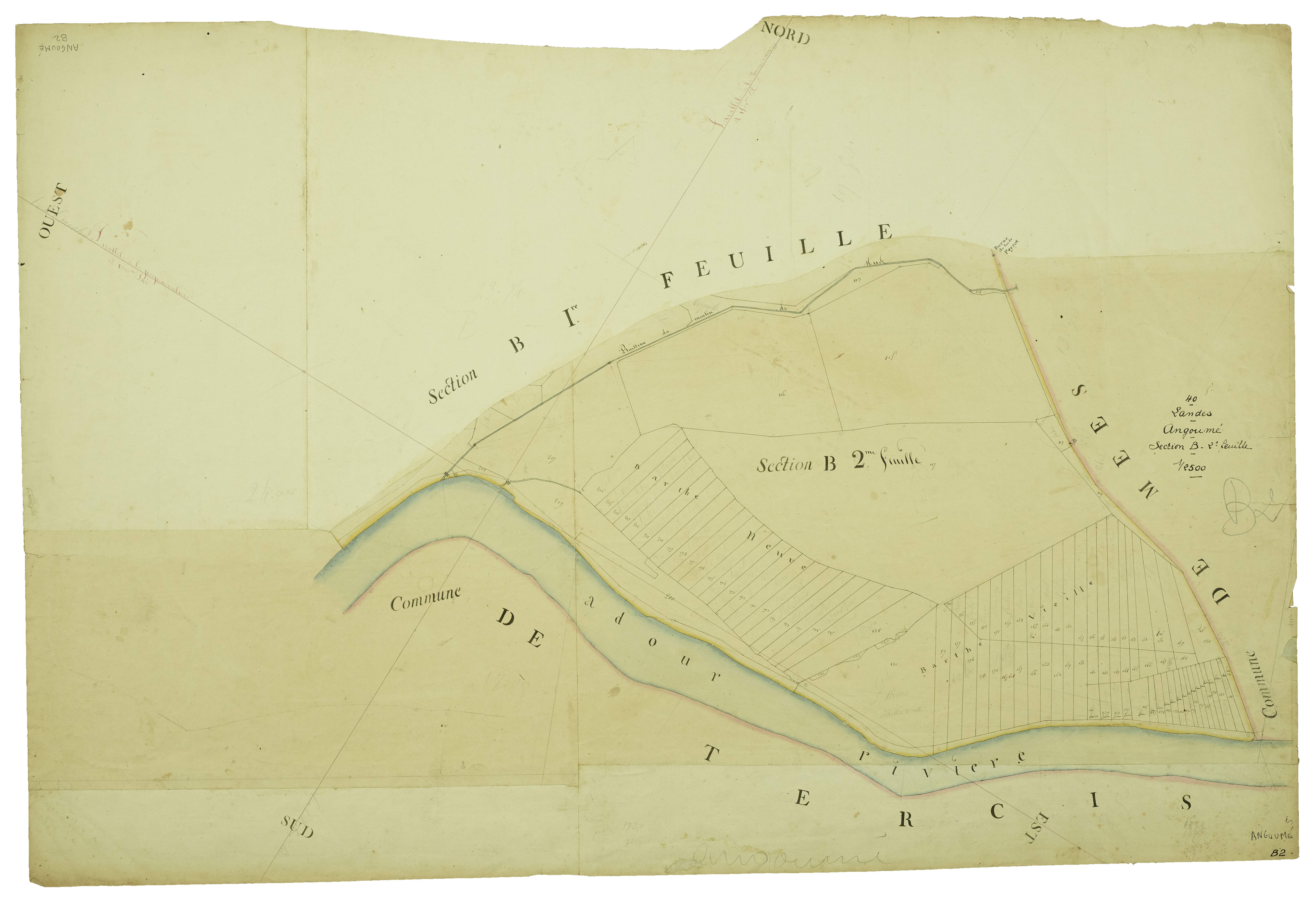 Angoumé - Section B, feuille 2