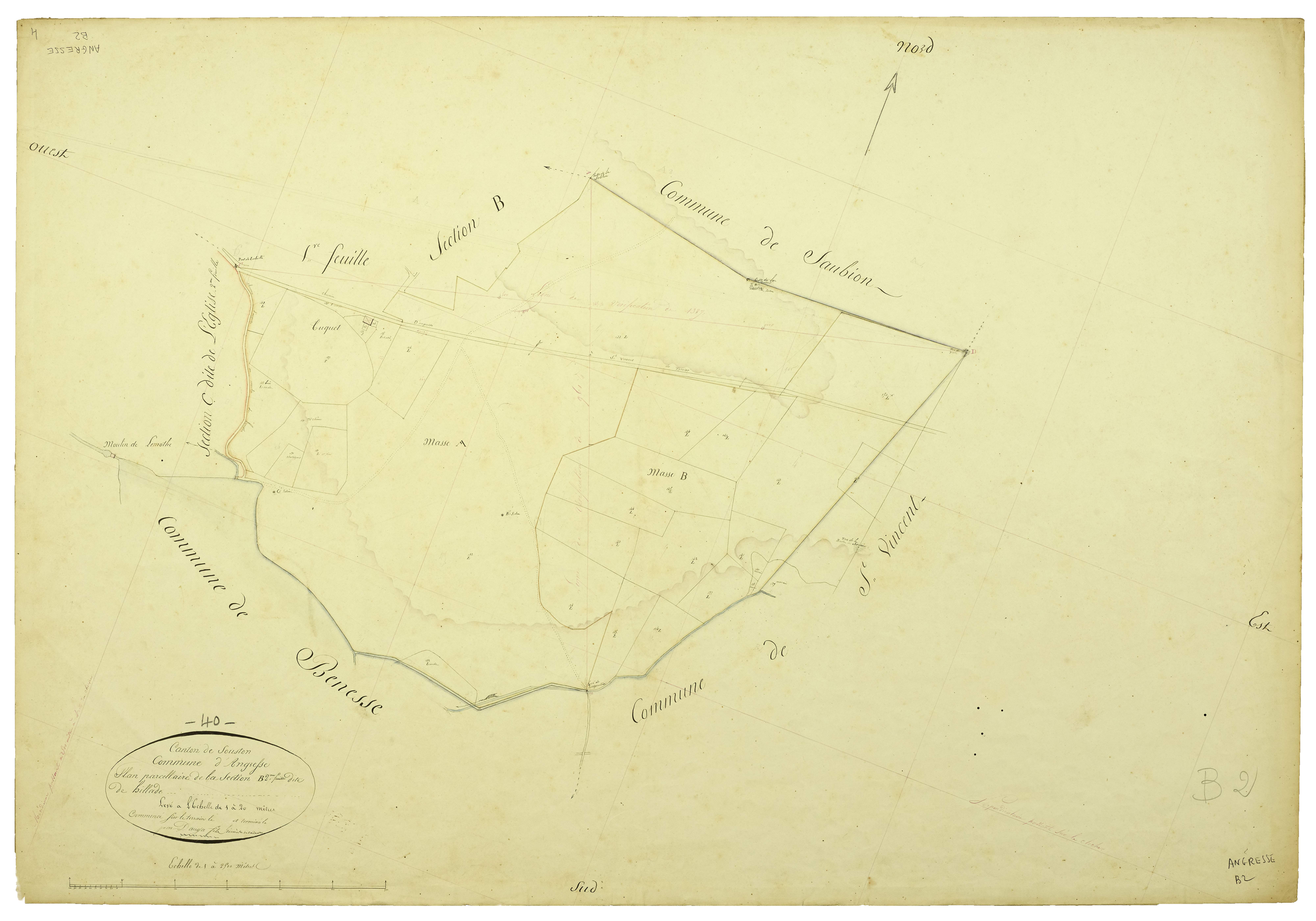 Angresse - Section B, feuille 2