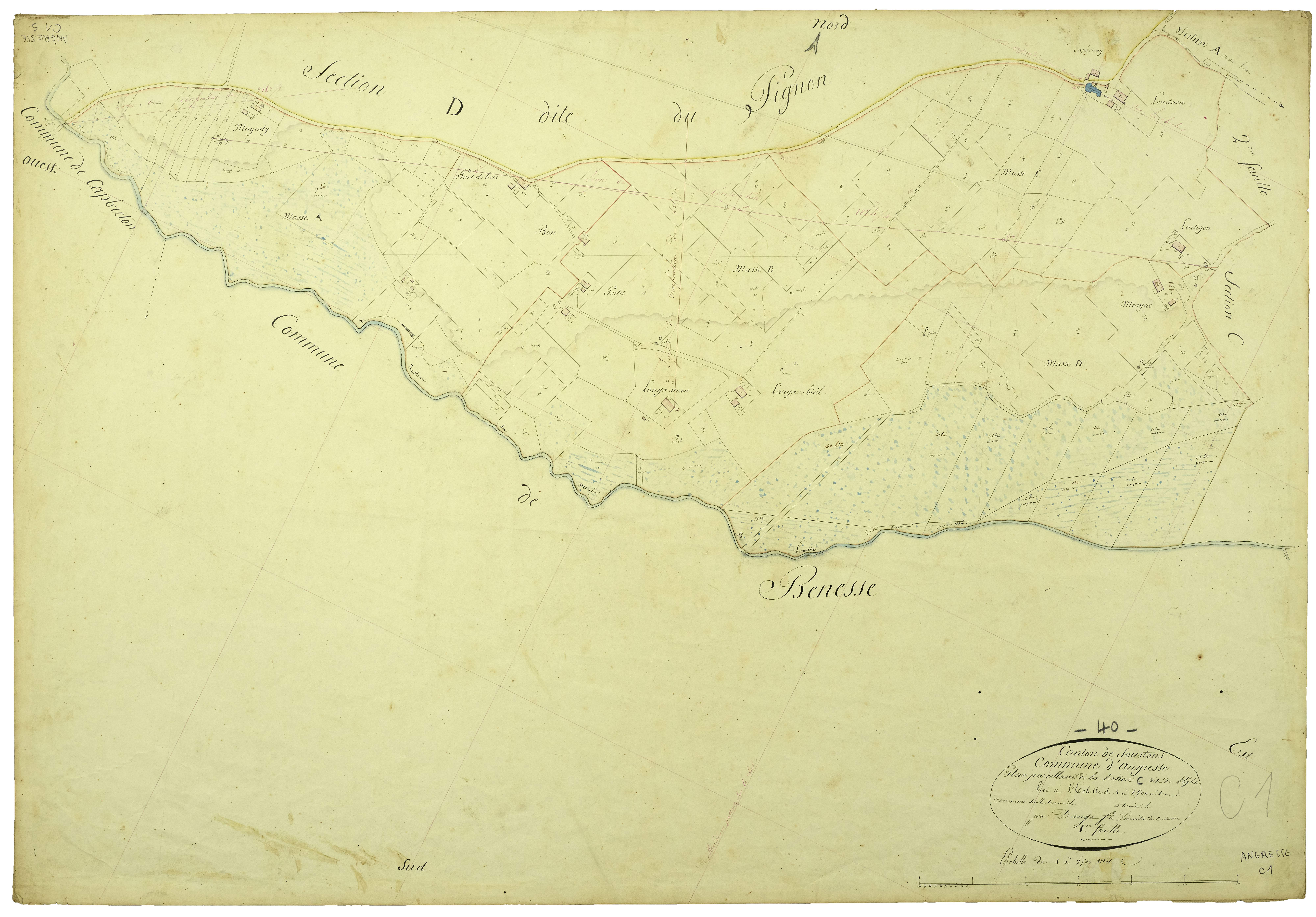 Angresse - Section C, feuille 1