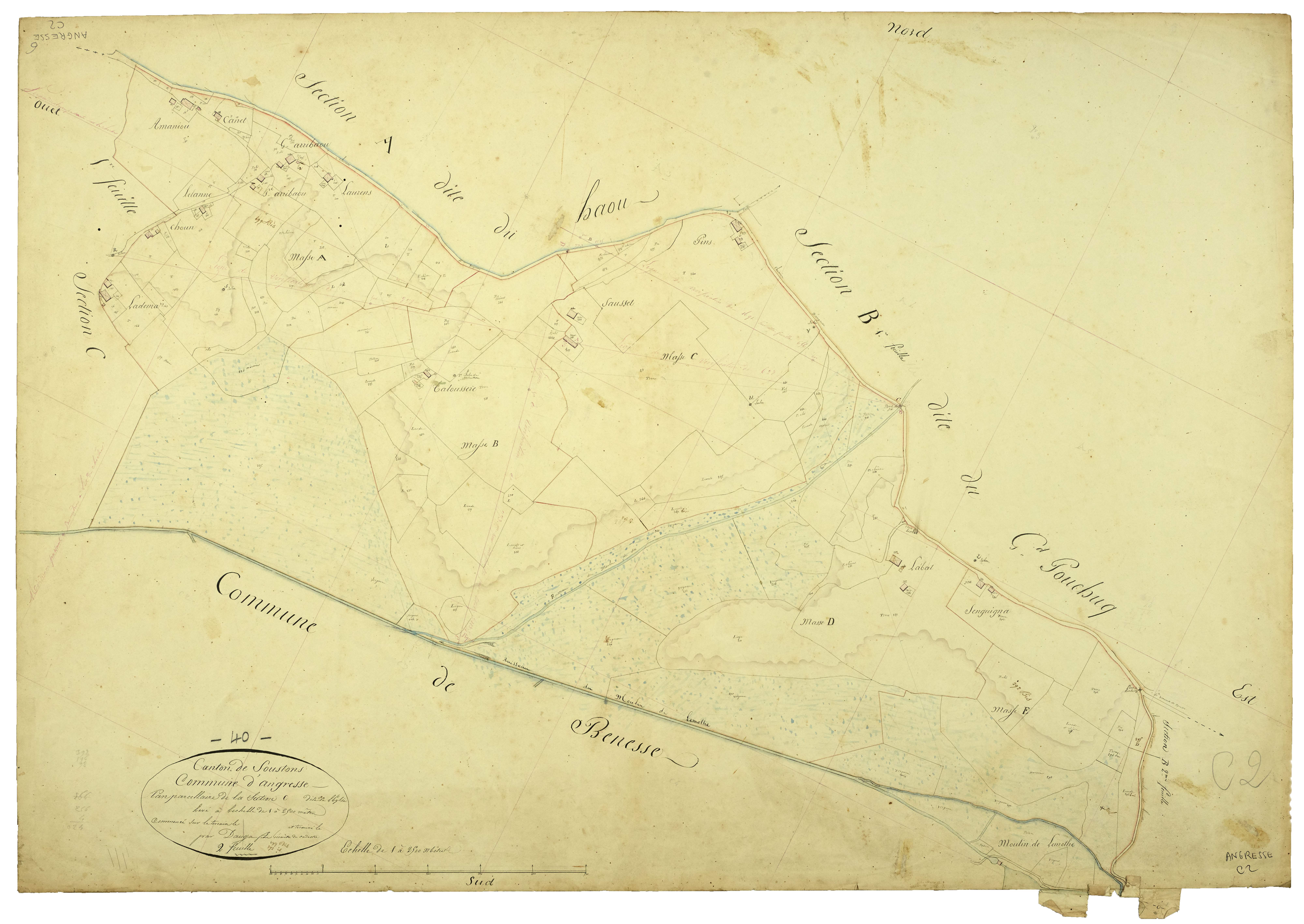 Angresse - Section C, feuille 2