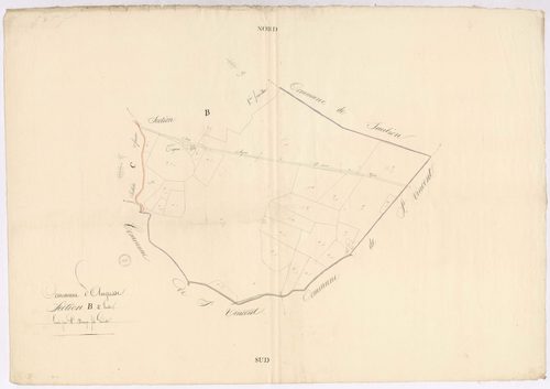 Angresse - Section B, 2e feuille, par Dauga fils géomètre