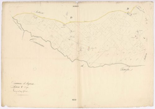 Angresse - Section C, 1re feuille, par Dauga fils géomètre