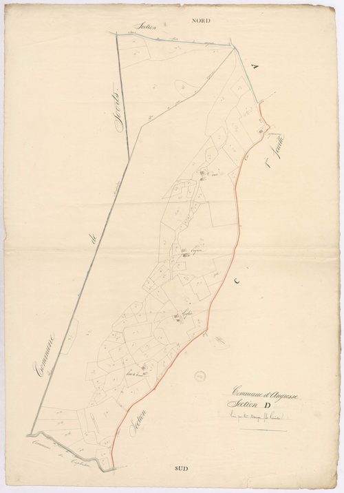 Angresse - Section D, par Dauga fils géomètre