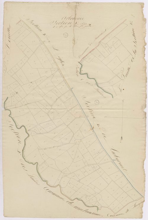 Arboucave - Section E, 1re et 2e feuilles, par Brun fils géomètre
