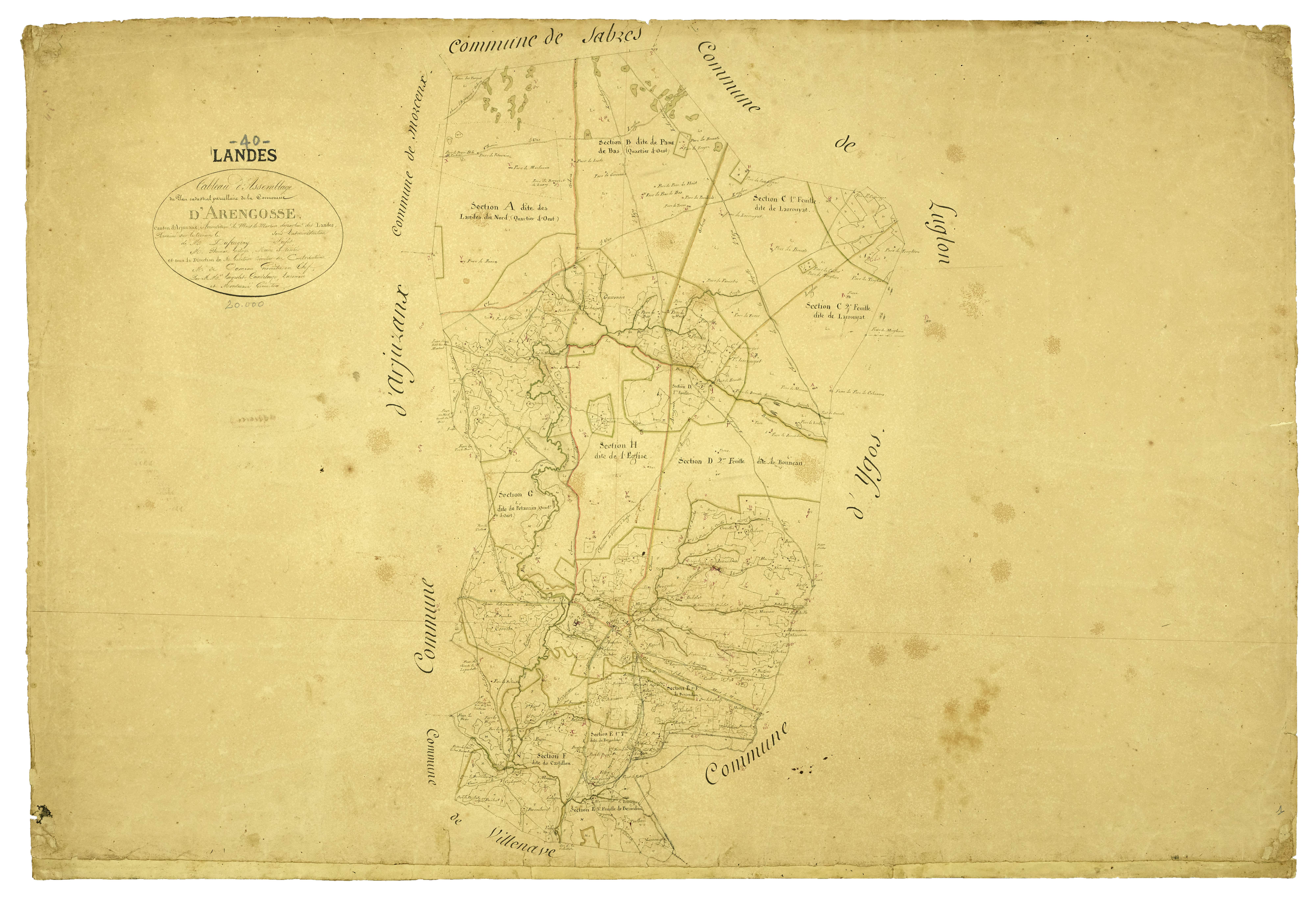 Arengosse - Tableau d'assemblage