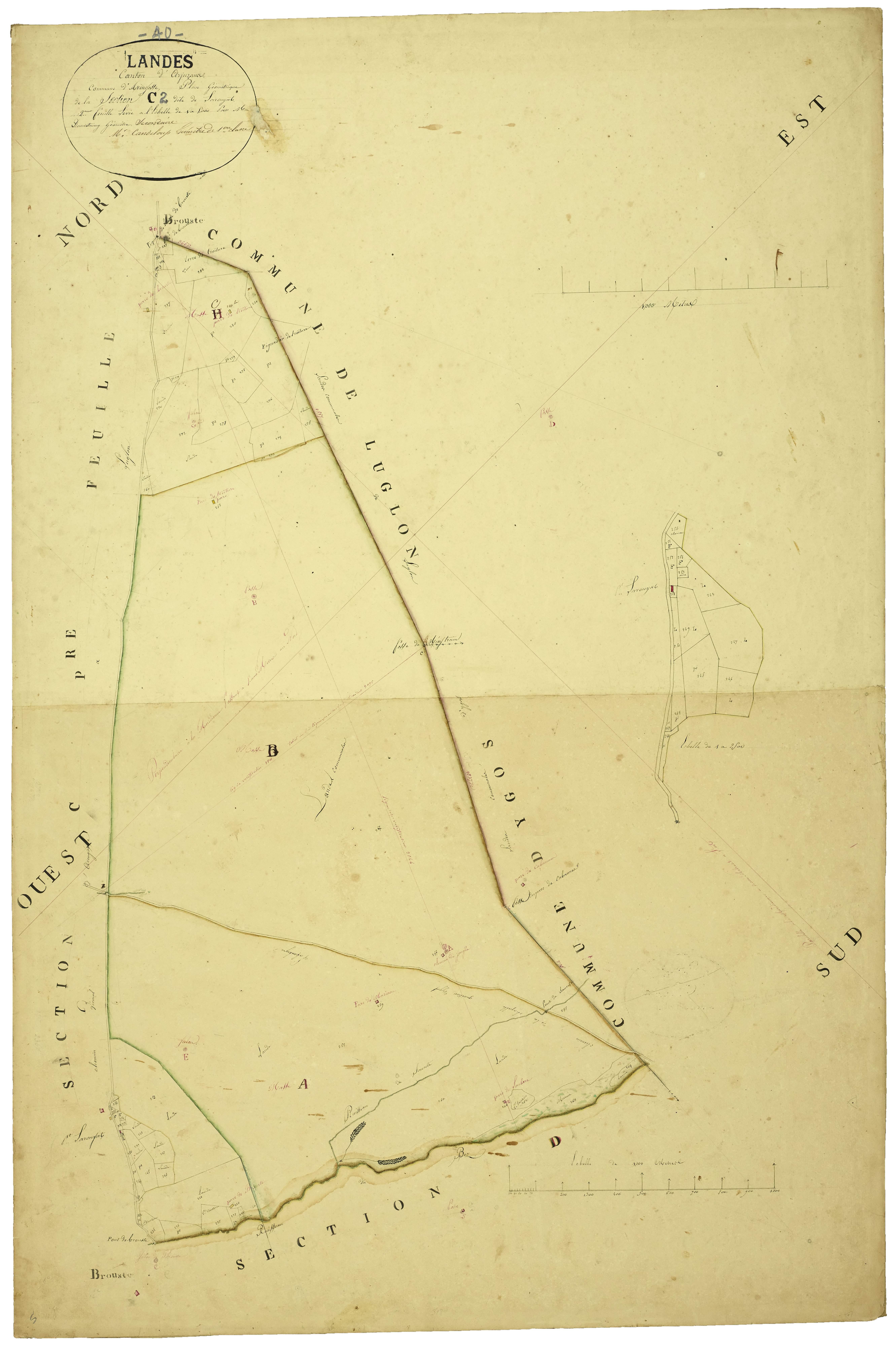 Arengosse - Section C, feuille 2