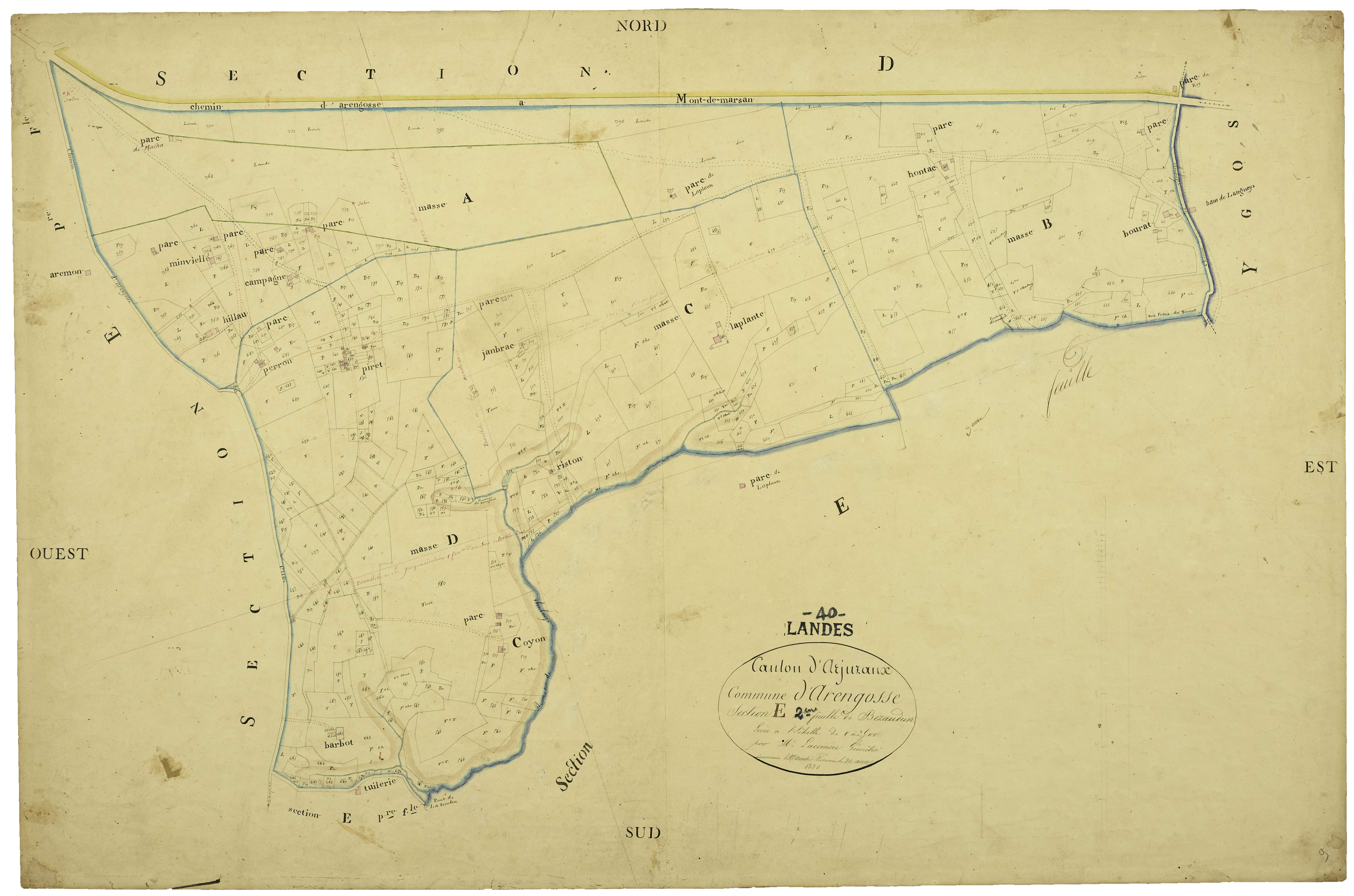 Arengosse - Section E, feuille 2