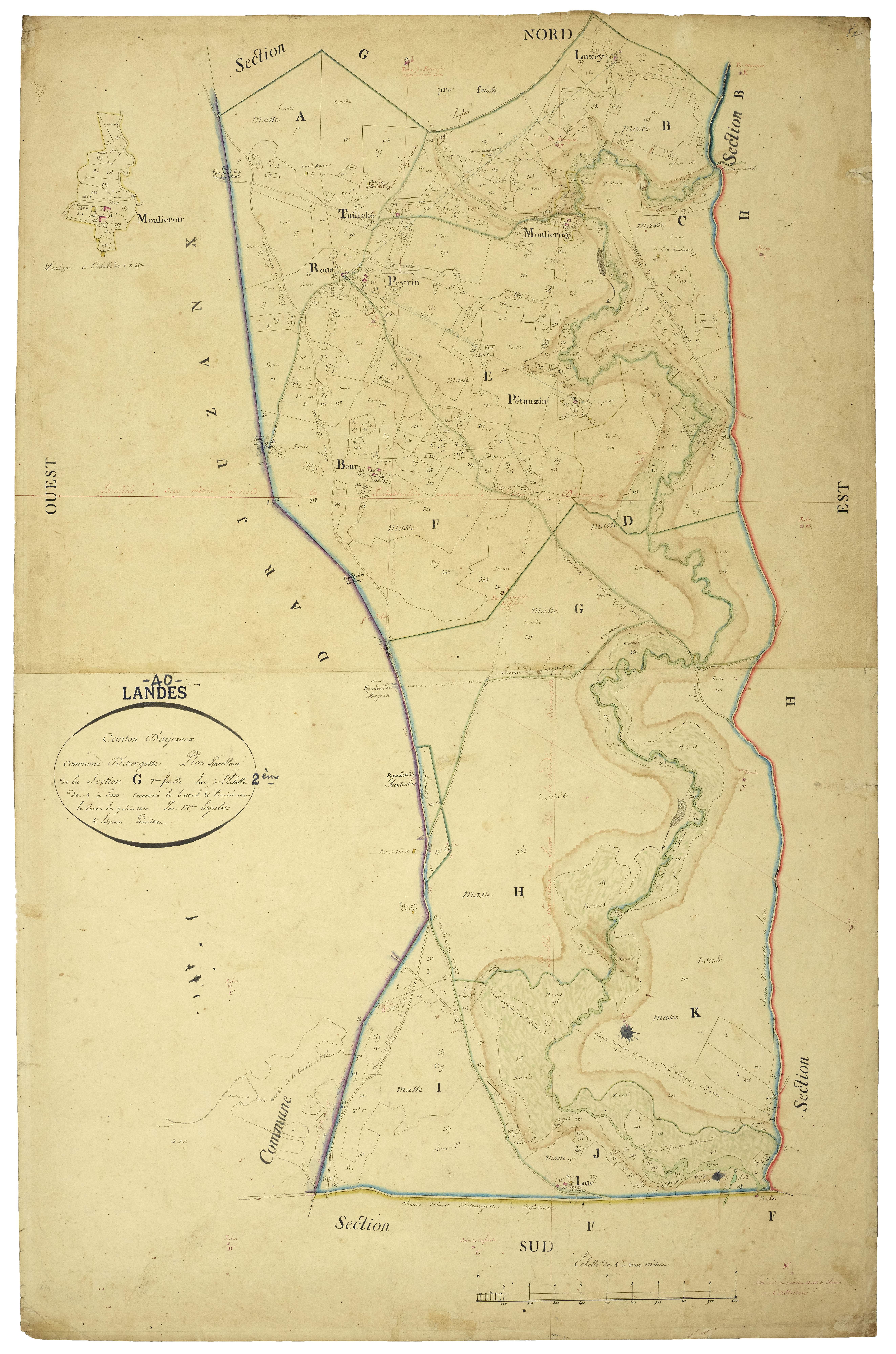 Arengosse - Section G, feuille 2