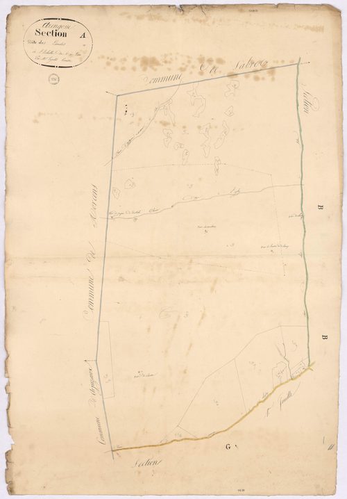 Arengosse - Section A, dite des Landes, par Lagrolet géomètre
