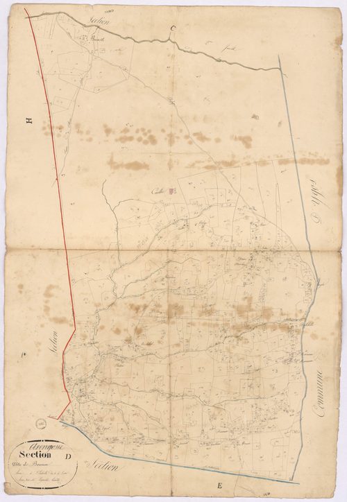 Arengosse - Section D, dite de Bouneau, par Lagrolet géomètre